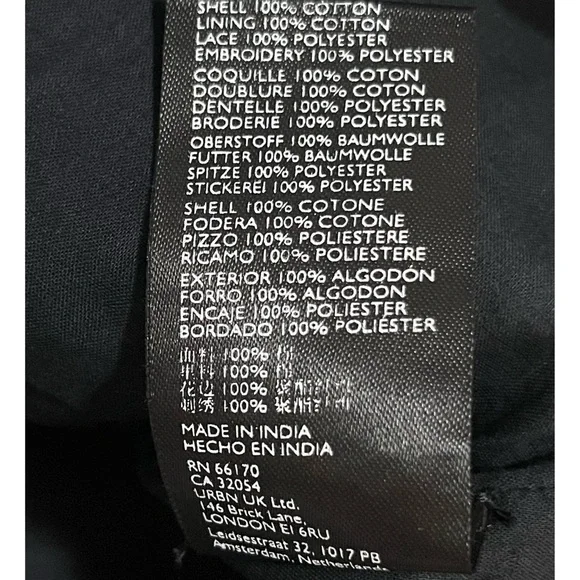 Anthropologie Embroidered Lace Skirt Black NWT Size XL - Picture 8 of 12